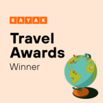 Kayak Travel Awards Gewinner mit Globus-Illustration